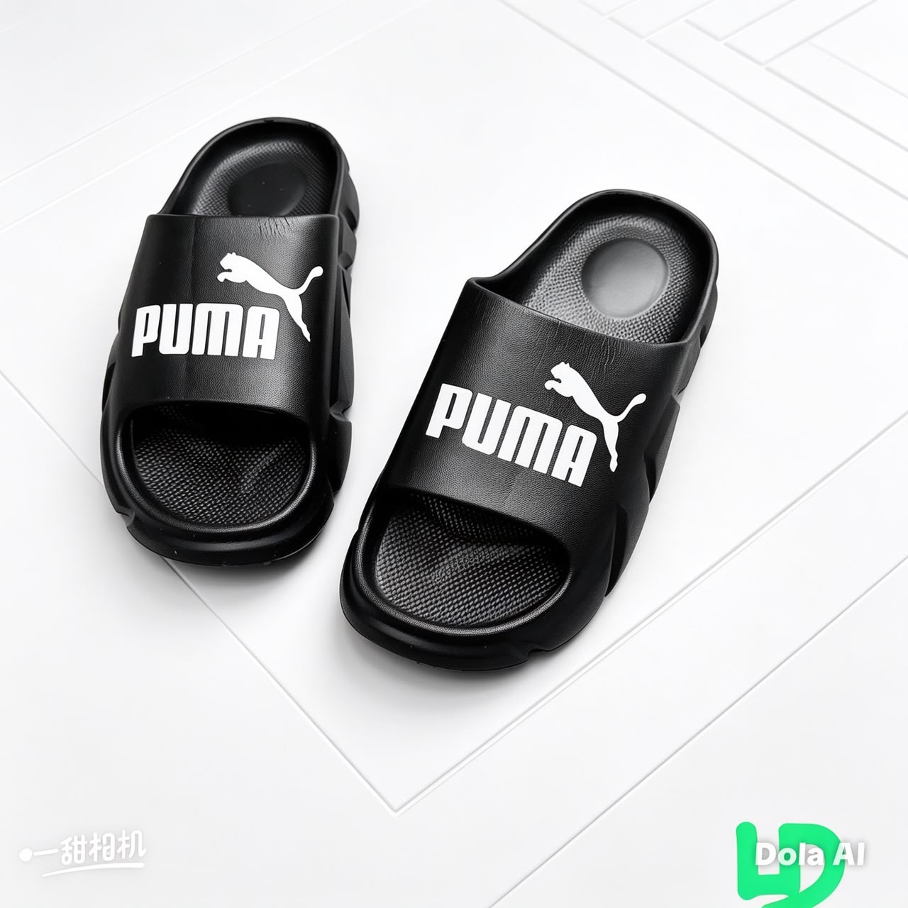 фото мужские летние черные шлепки puma 330073 оптом
