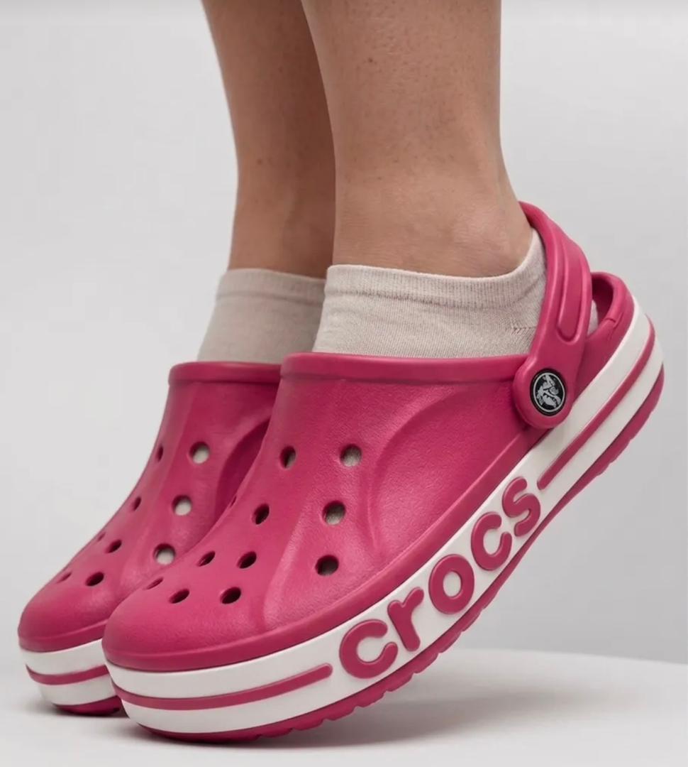 фото женские летние розовые crocs 627182 оптом