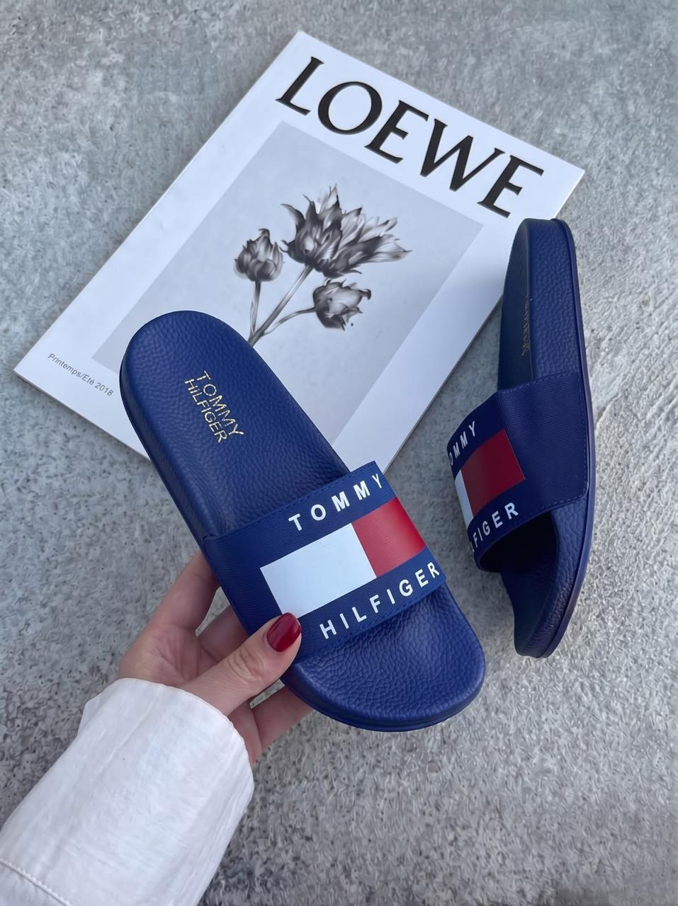 фото женские летние шлепки tommy hilfiger 755842 оптом