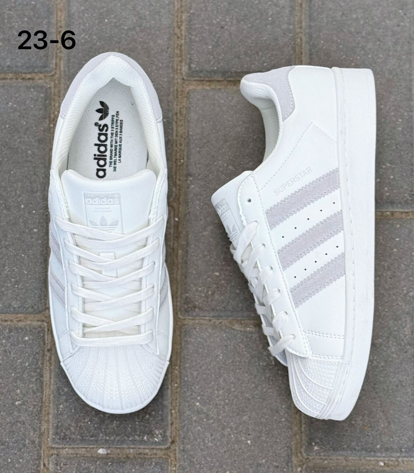 фото Мужские белые кроссовки Adidas Superstar 371321 оптом с доставкой