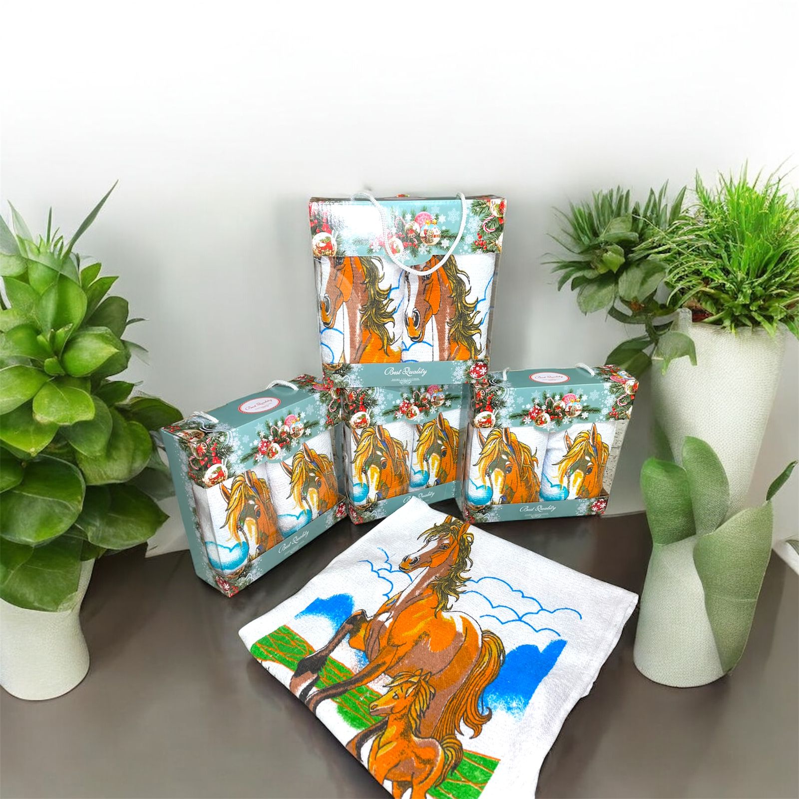 фото набор полотенец 2в 1 размер 35/75 см без выбора оптом