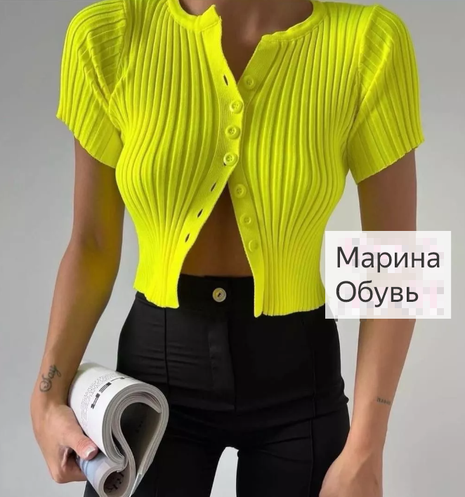 картинка Кроп-топ на пуговицах от магазина Одежда+