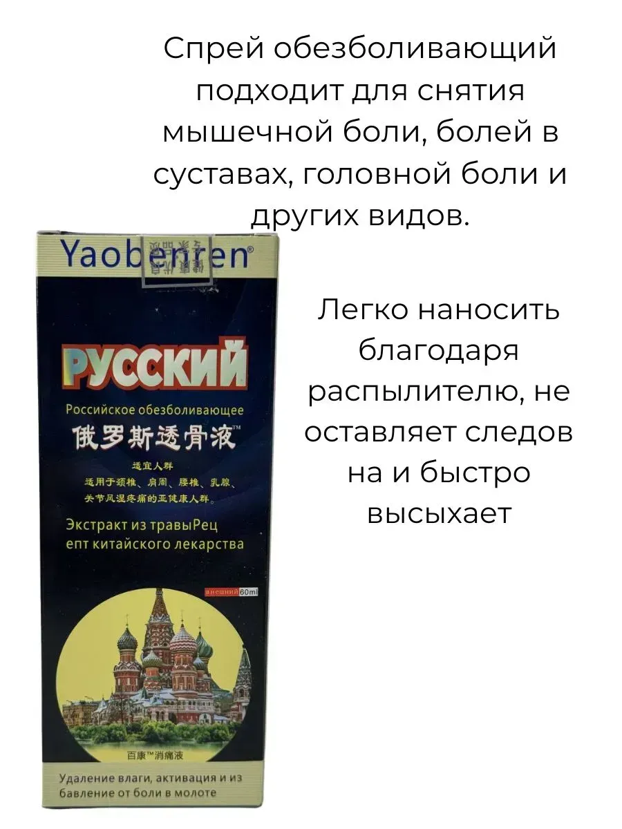картинка Обезбаливающий спрей для мышц и суставов от магазина Одежда+