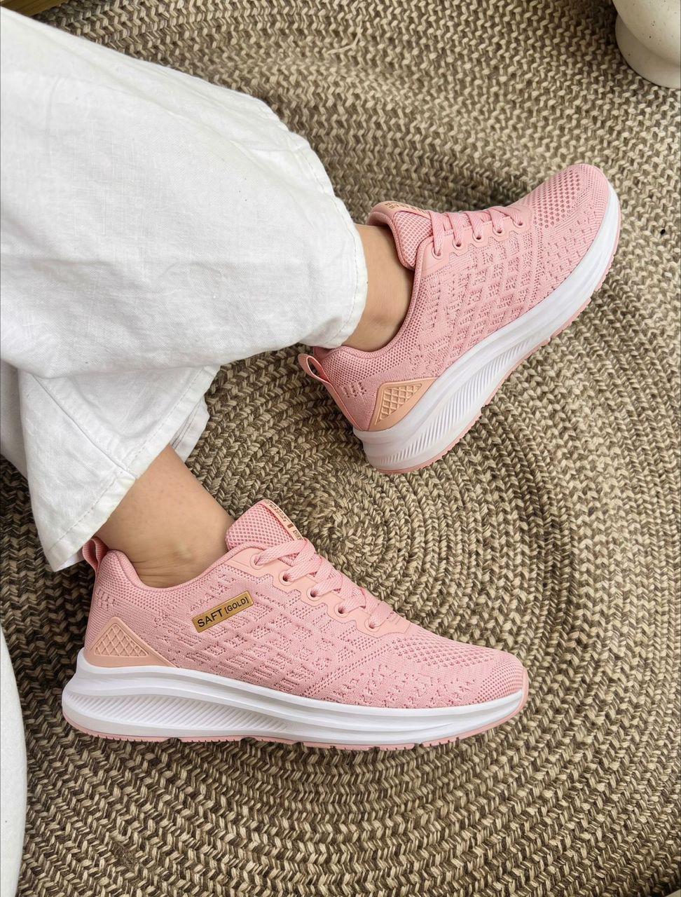 фото женские розовые кроссовки nike 593636 оптом