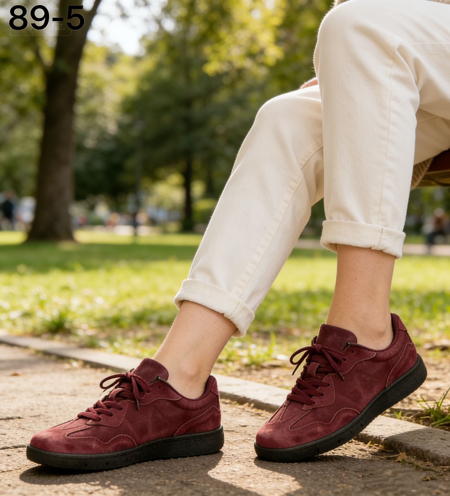 фото Женские осенние кроссовки из искусственной замши 863612 оптом на лето для мужчин