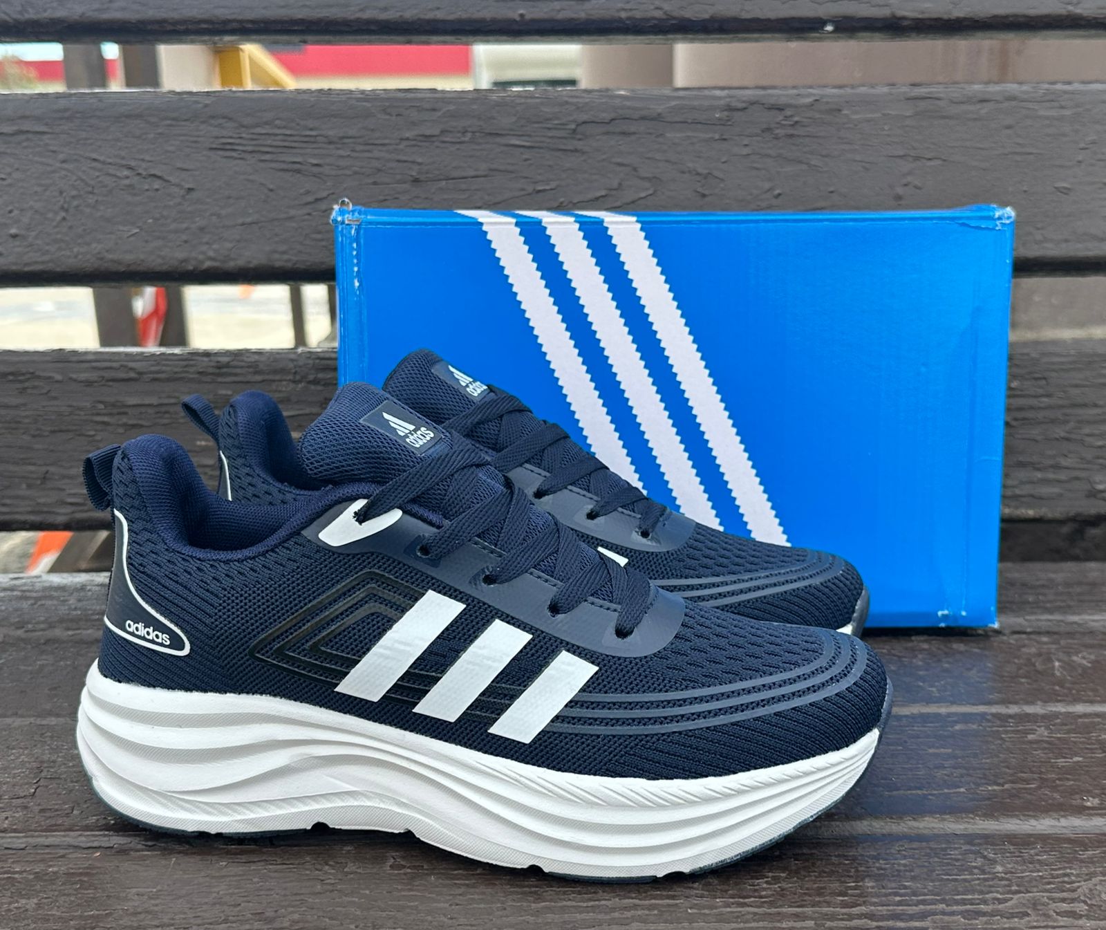 фото мужские кроссовки adidas синие 775751 оптом