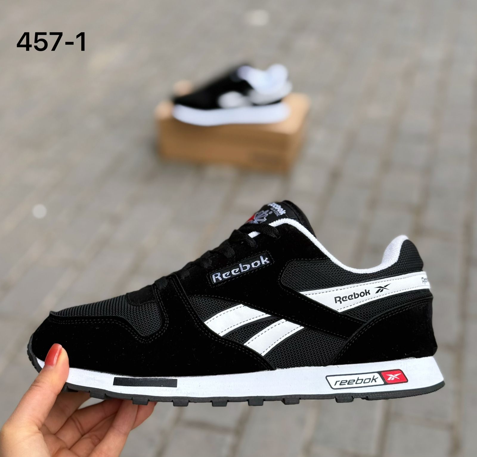 фото мужские черные кроссовки reebok 956516 оптом