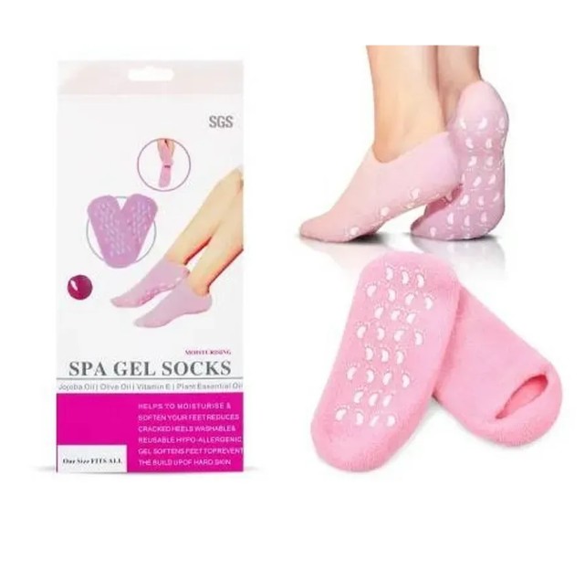 картинка Мягкие увлажняющие силиконовые носки для ног от магазина Одежда+