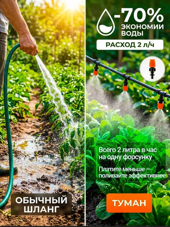 картинка Капельная система полива 10м от магазина Одежда+