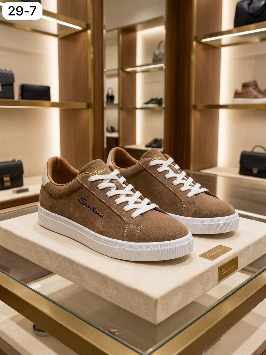 фото женские весенние кеды santoni бежевого цвета 624797 оптом