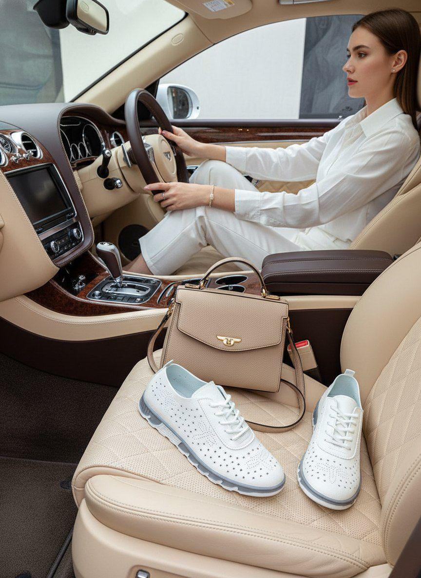 фото женские белые кроссовки с перфорацией 229507 оптом