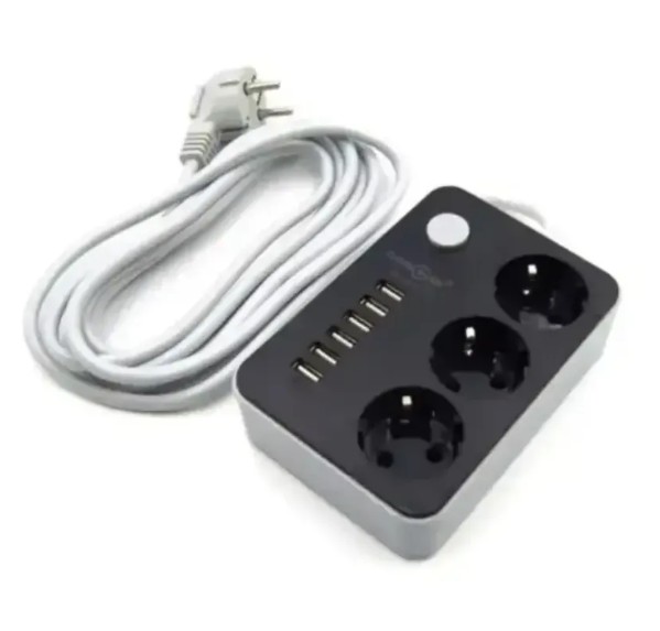 картинка Сетевой фильтр-тройник с USB от магазина Одежда+
