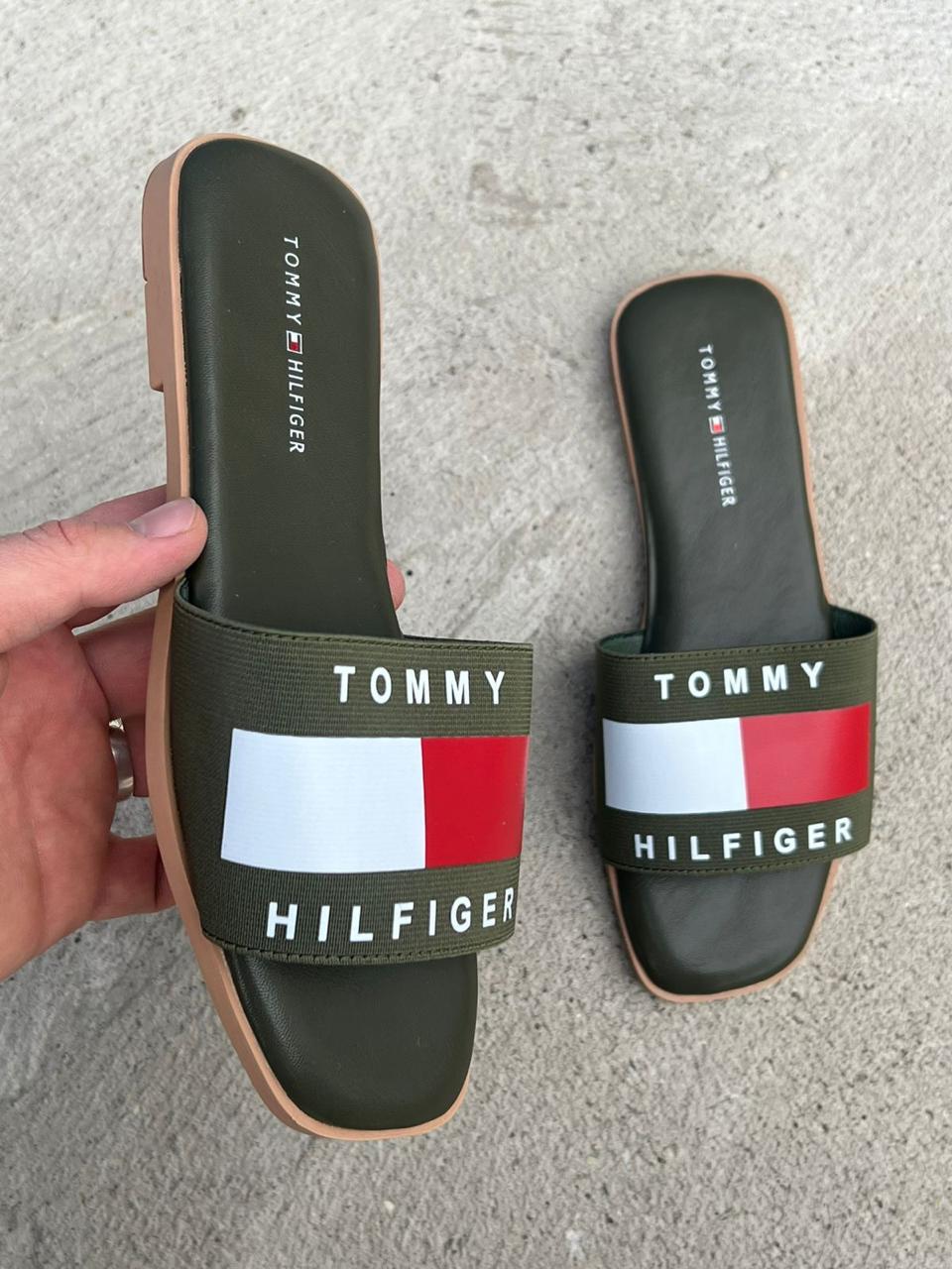 фото женские летние шлепки tommy hilfiger 678096 оптом