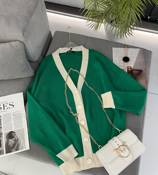 картинка Кардиган женский оверсайз вязаный от магазина Одежда+