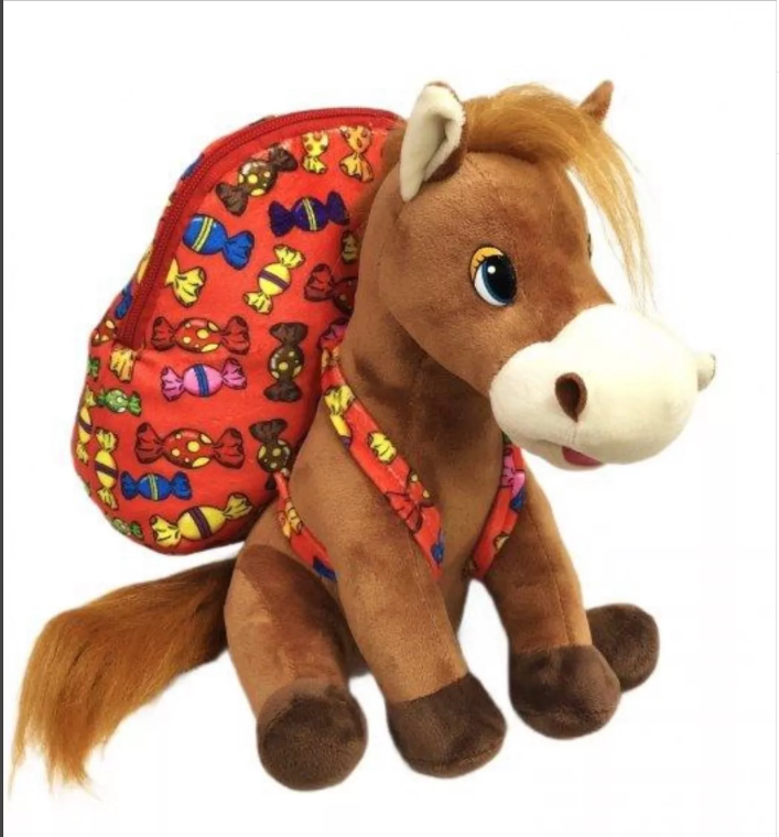 картинка Мягкая игрушка конфетница " Лошадь" символ года 20*25 см от магазина Одежда+