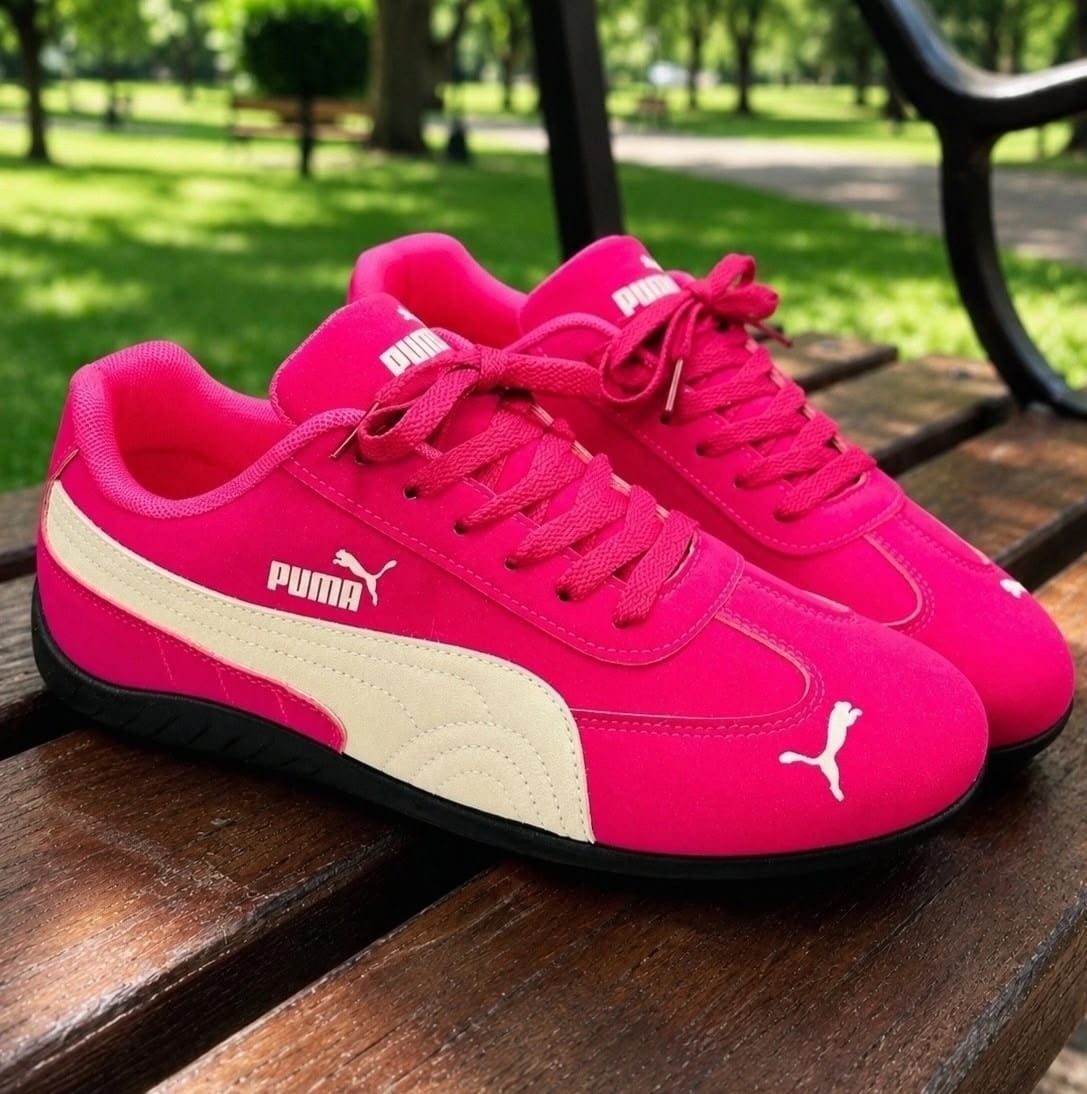 фото женские розовые кроссовки puma 955858 оптом