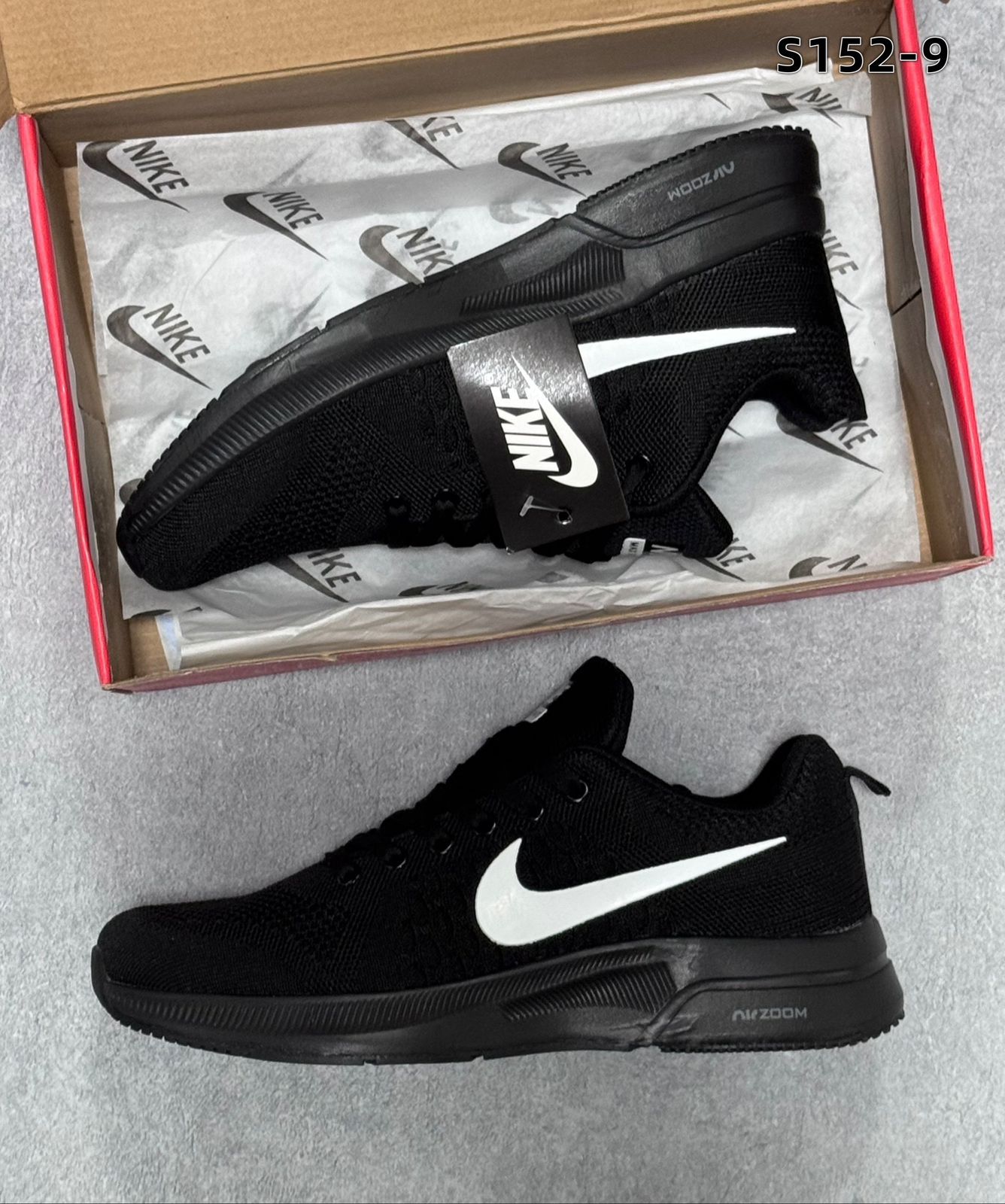 фото мужские черные кроссовки nike 294145 оптом