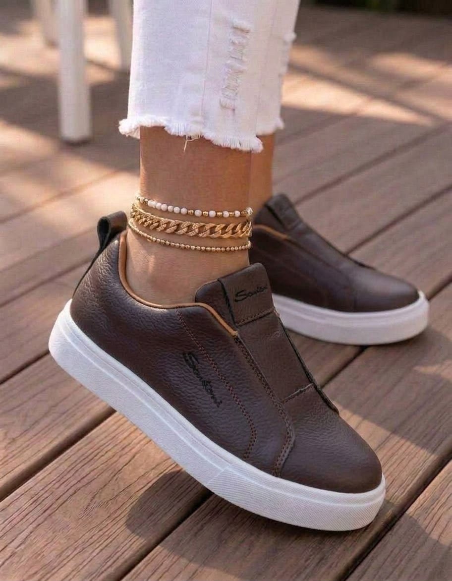 фото женские весенние кеды slip-on на белой подошве 489821 оптом