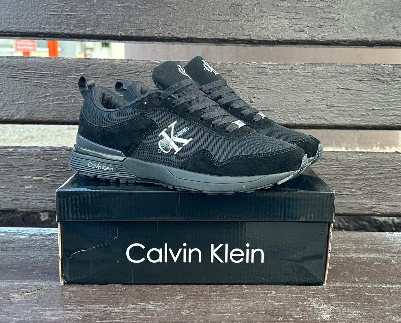 фото мужские черные кроссовки calvin klein 100281 оптом