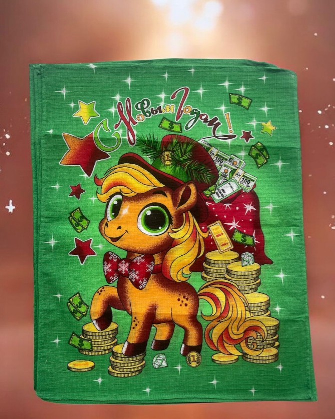 фото вафельные полотенца лошади 40*60см оптом