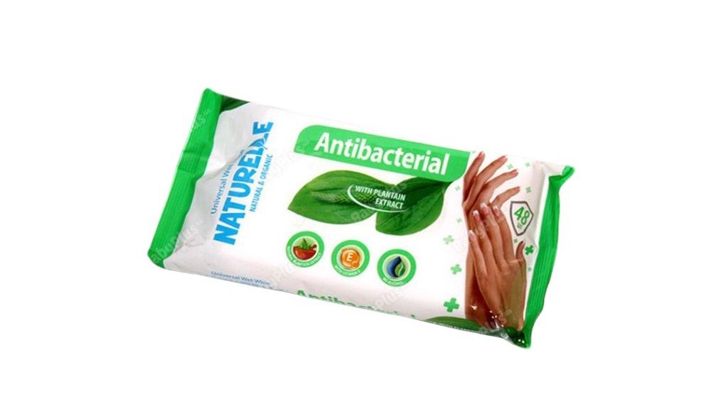 картинка Naturelle Влажные салфетки Antibacterial с экстрактом листья подорожника от магазина Одежда+
