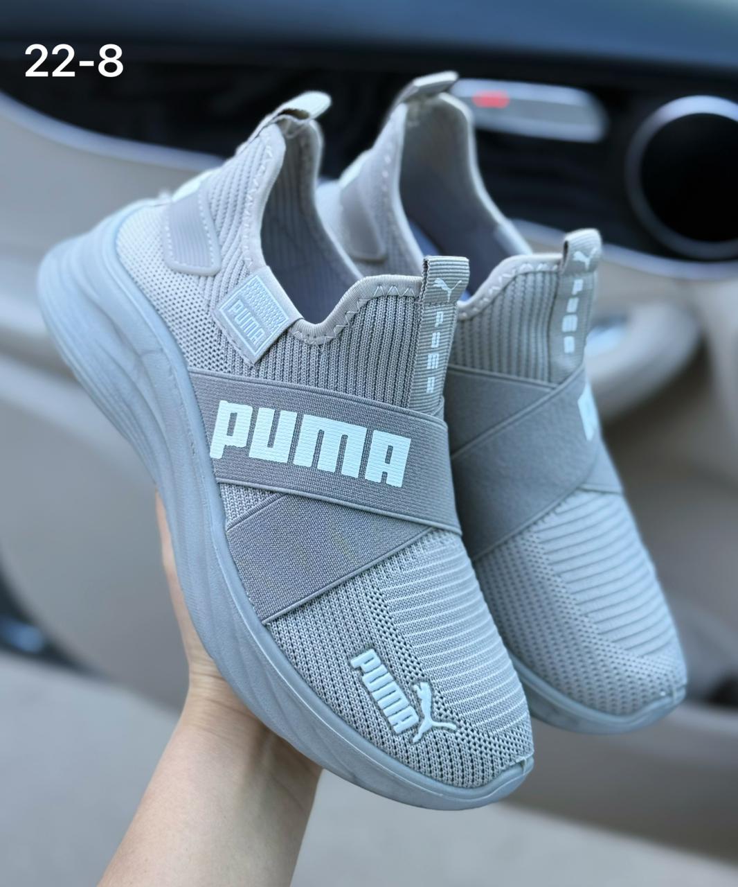 фото детские серые кроссовки puma 695174 оптом