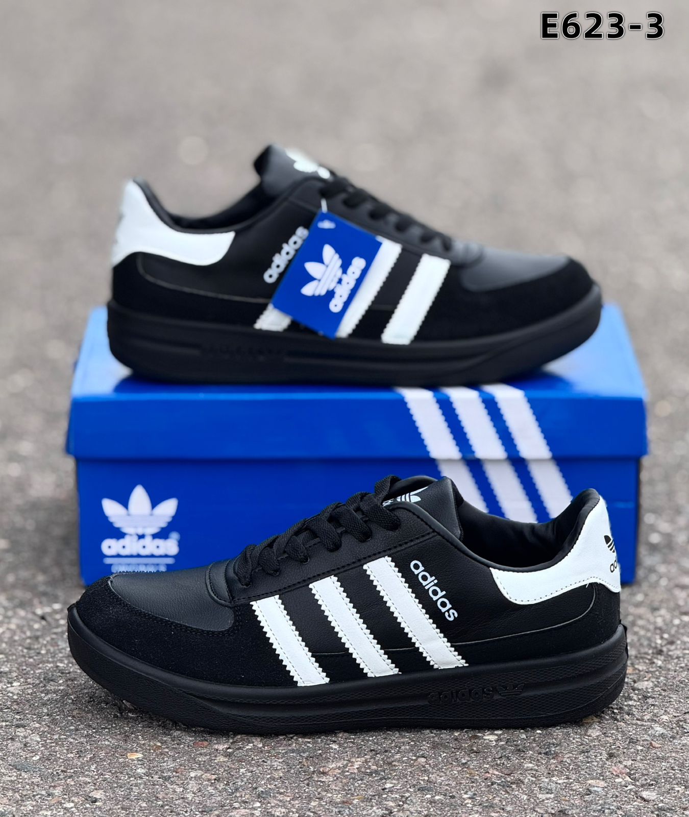 фото мужские черные кроссовки adidas 126433 оптом
