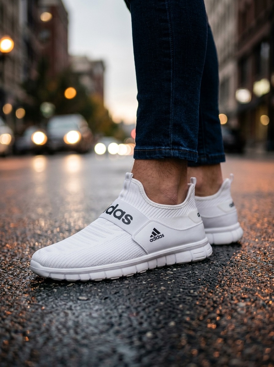 фото Мужские белые кроссовки Adidas 820572 оптом с доставкой