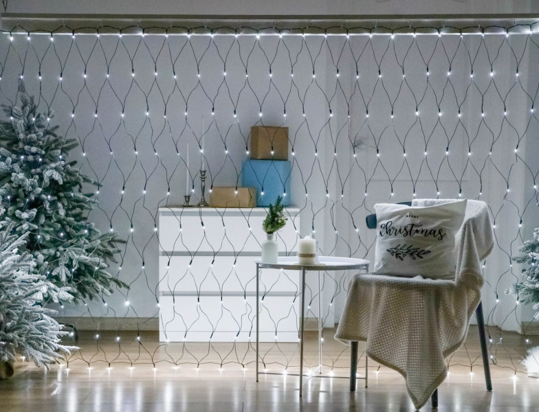 картинка Гирлянда "Сетка" 1,8*1,8м белая от магазина Одежда+