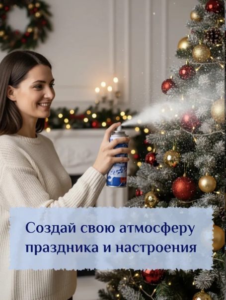картинка Искусственный снег спрей для декора от магазина Одежда+