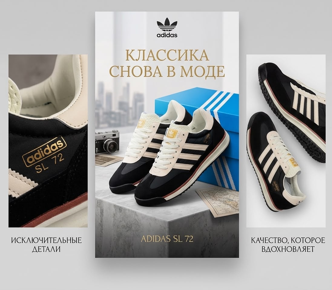 фото мужские осенние кроссовки adidas sl 72 220623 оптом