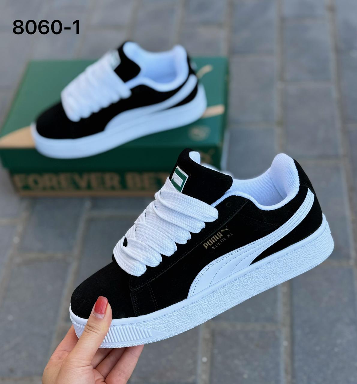 фото женские черные кроссовки puma suede xl 564689 оптом