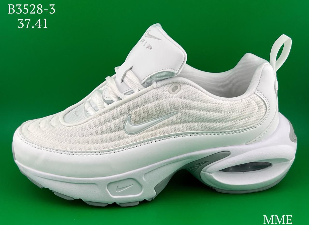 фото женские белые кроссовки с логотипом nike 375215 оптом