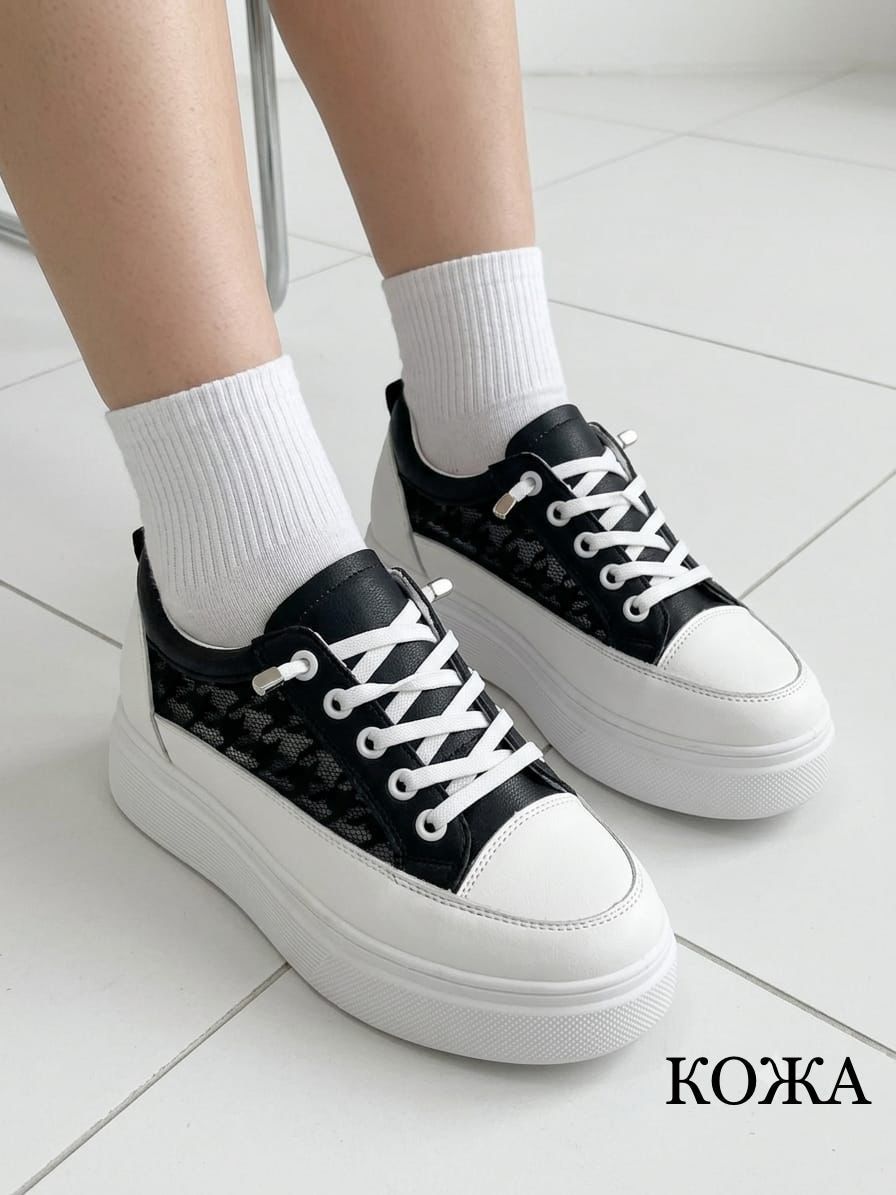 фото женские черные sneakers 148533 оптом
