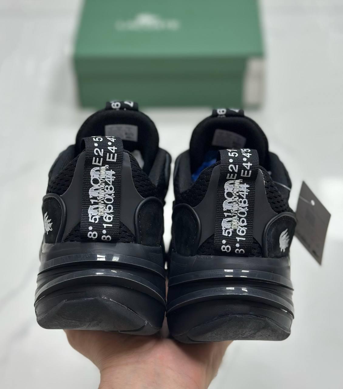 фото мужские черные кроссовки lacoste 851992 оптом