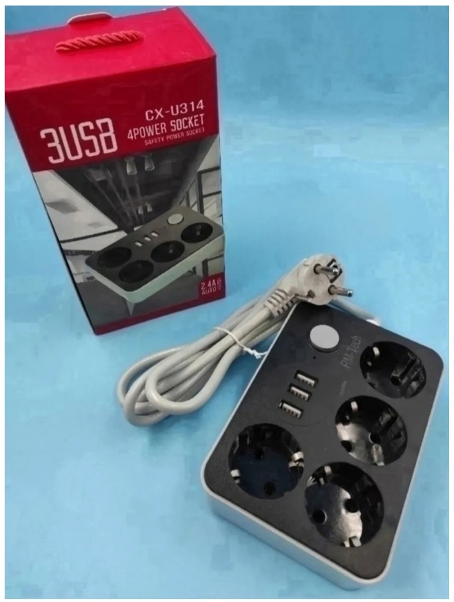 картинка Сетевой фильтр на 4 гнезда от магазина Одежда+