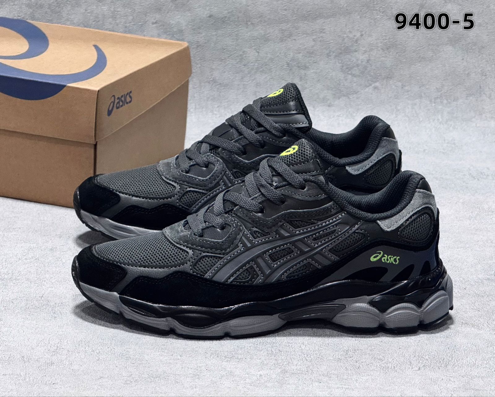 фото мужские черные кроссовки asics 845332 оптом