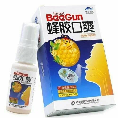 картинка Антибактериальный спрей для горла BeeGun с прополисом и мятой 20мл. от магазина Одежда+
