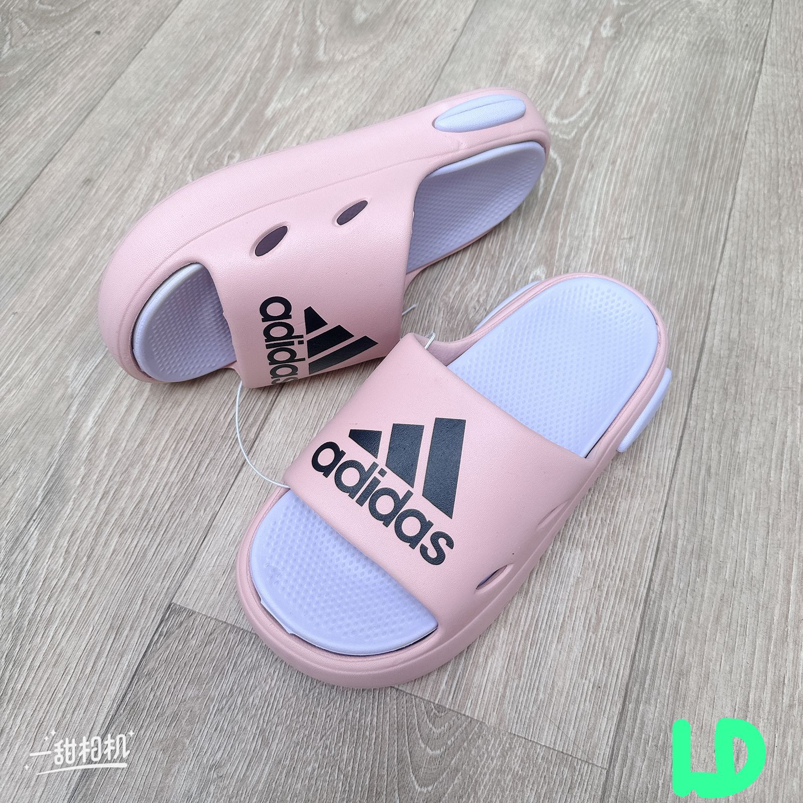 фото женские летние розовые шлепки adidas 628329 оптом