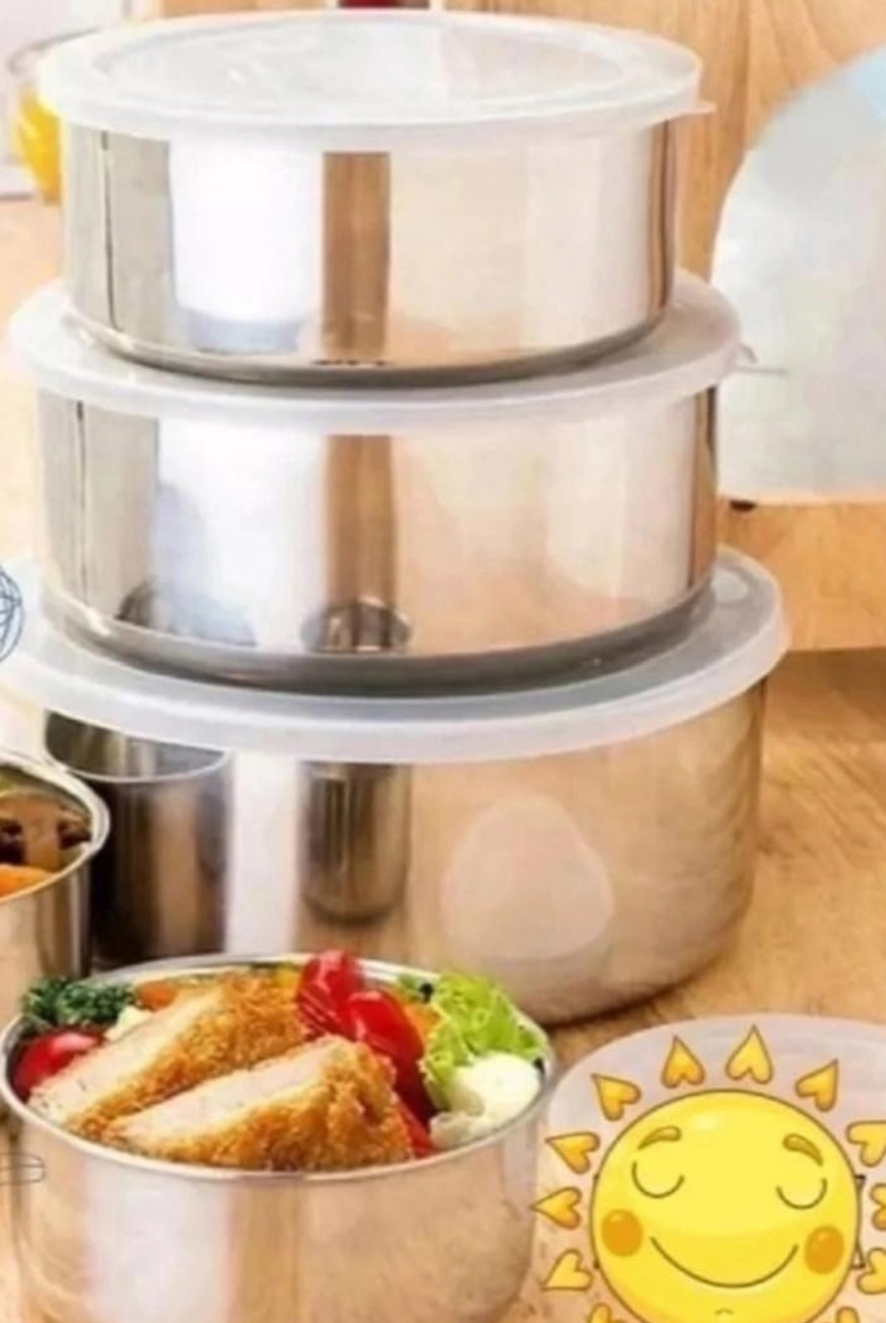 картинка Набор кухонных мисок с крышками, 5 штук. от магазина Одежда+