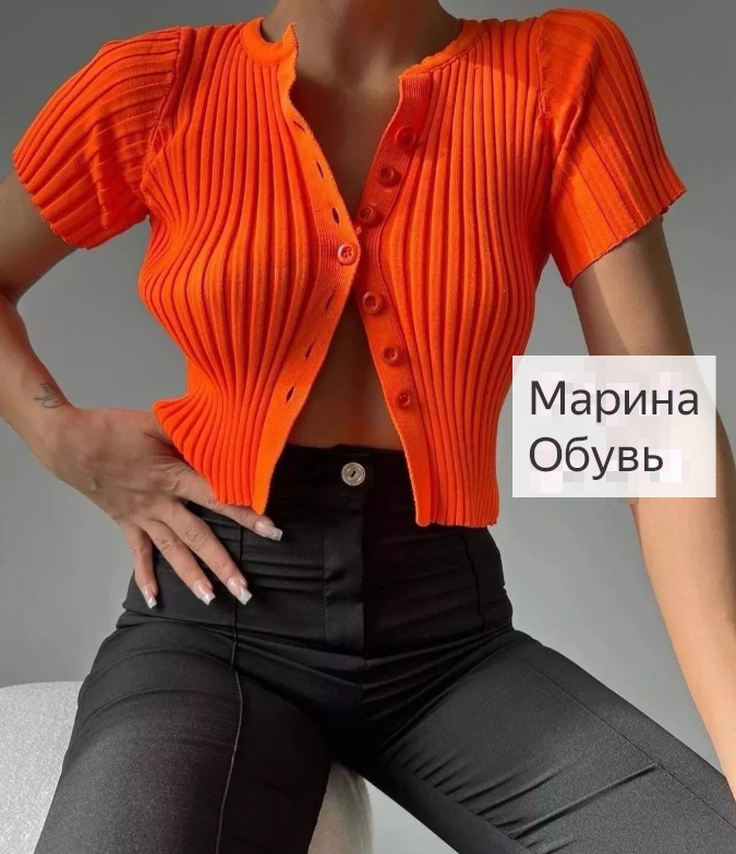 картинка Кроп-топ на пуговицах от магазина Одежда+