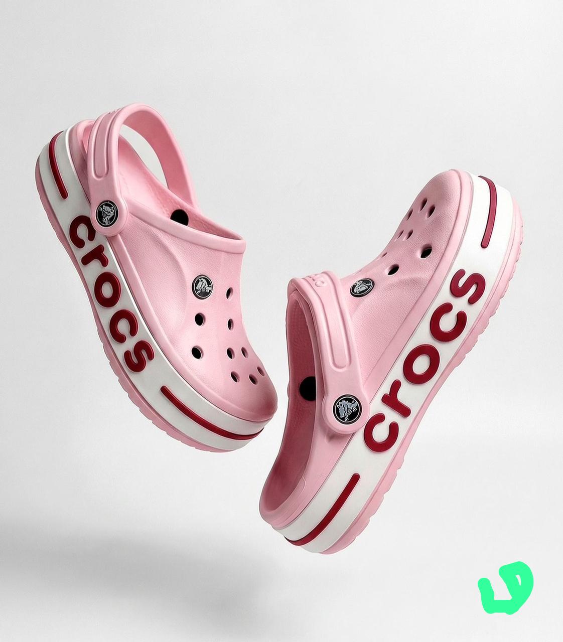 фото женские летние розовые crocs 122212 оптом