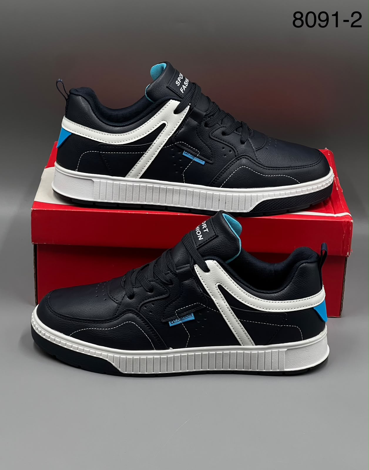 фото мужские осенние кроссовки с контрастной подошвой 518161 оптом