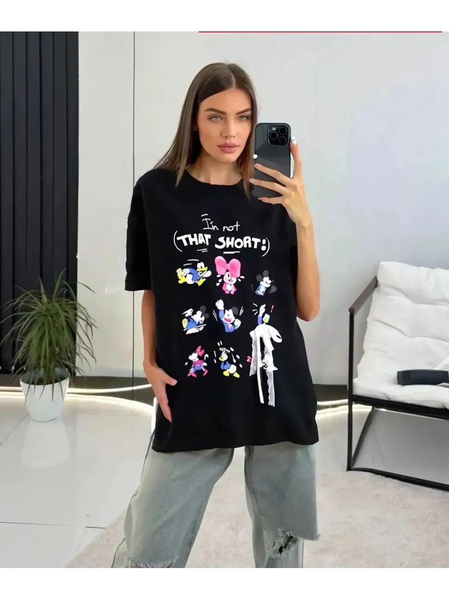 картинка Футболка оверсайз с принтом от магазина Одежда+