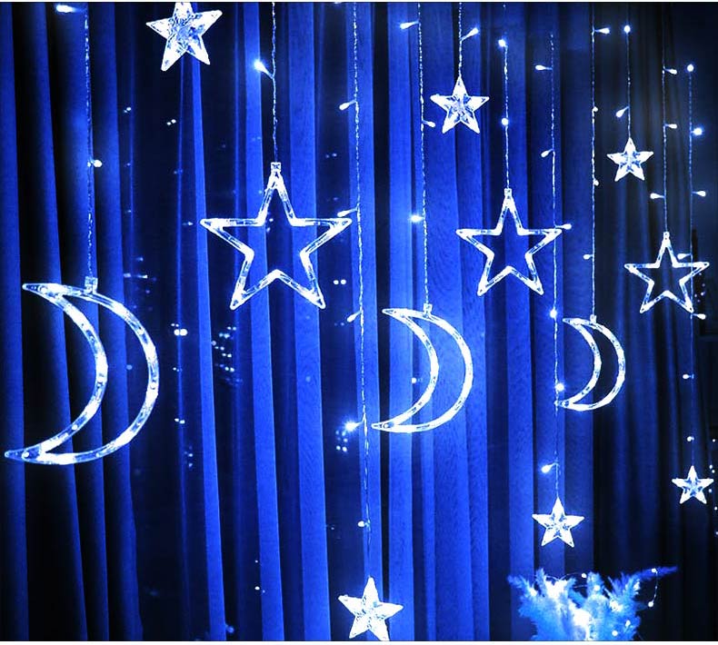 картинка Гирлянда "звезды и луна" 3x1 синяя от магазина Одежда+