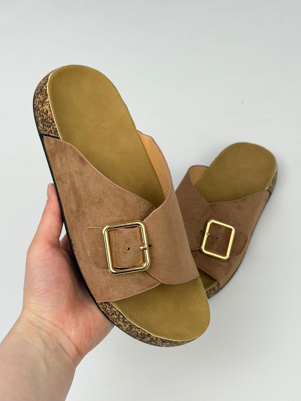 фото женские летние шлепки с buckle 395185 оптом