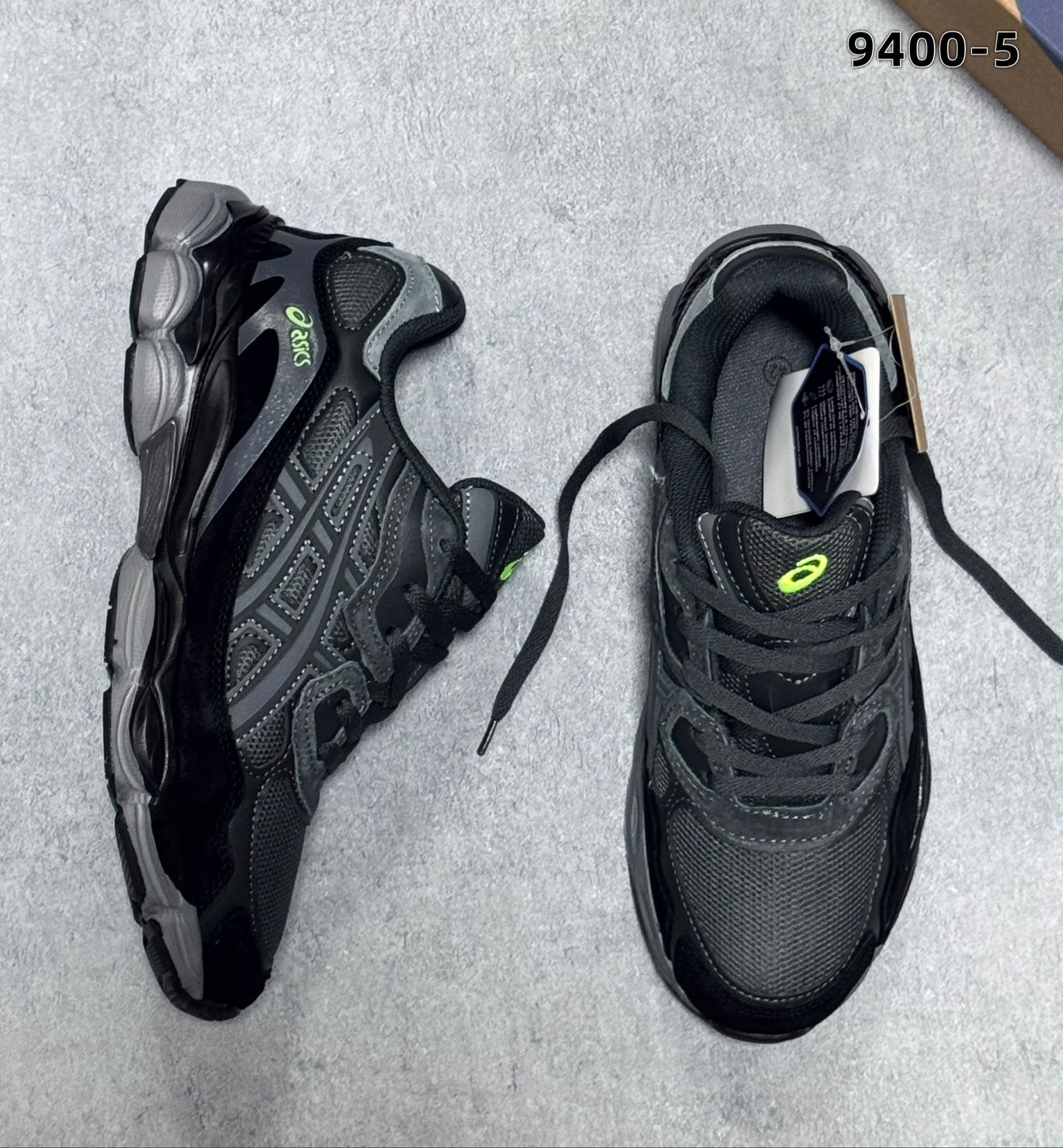 фото мужские черные кроссовки asics 176443 оптом