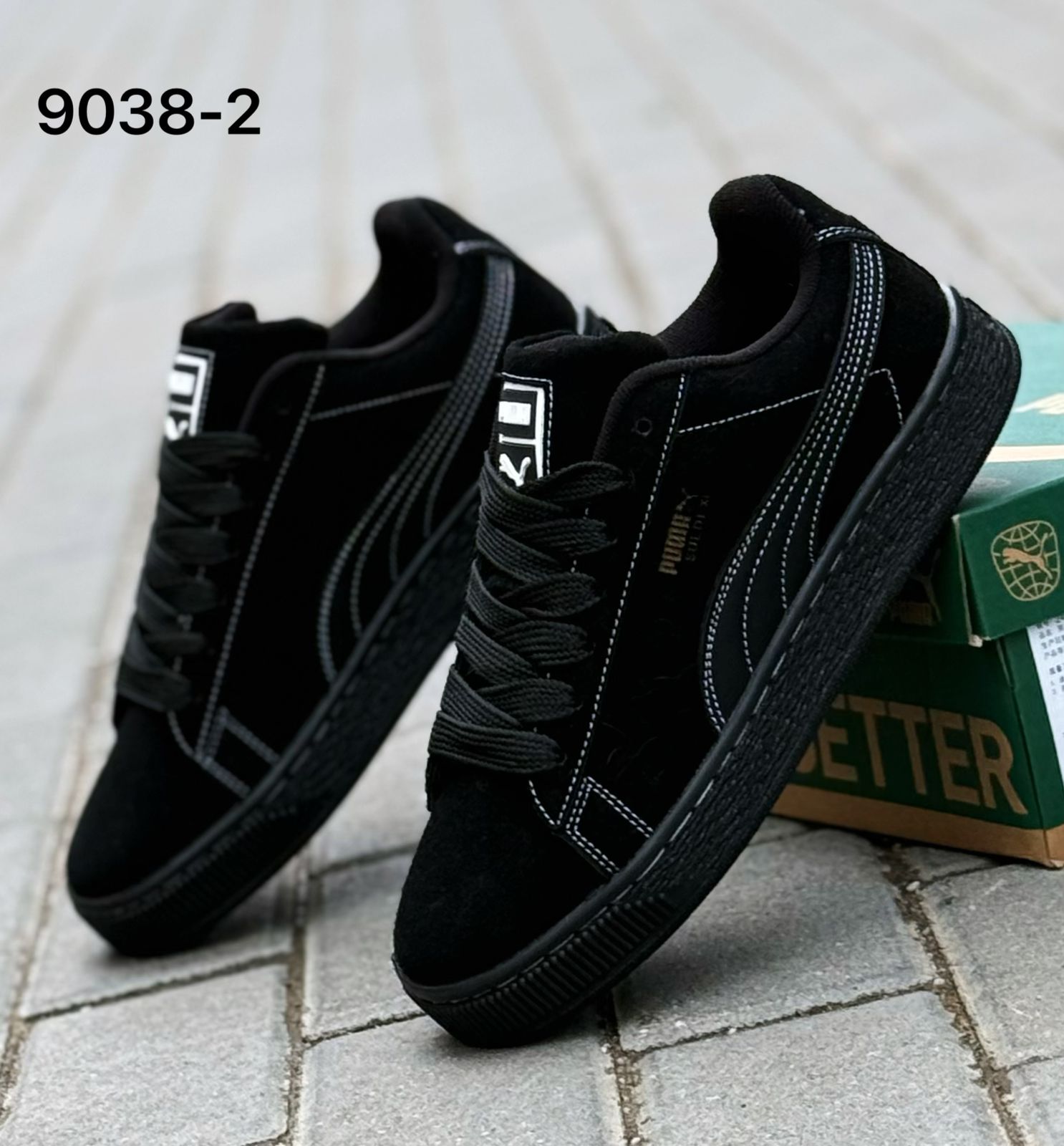фото мужские черные кроссовки puma 342634 оптом