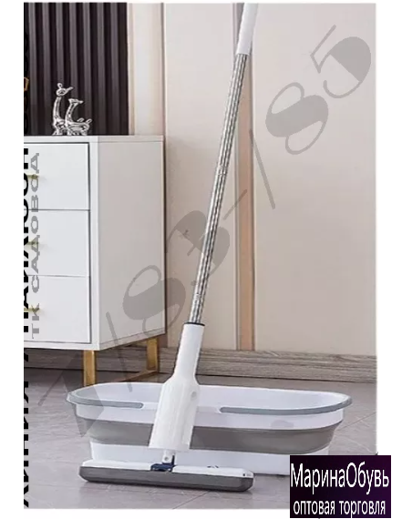 картинка Швабра с отжимом и складным ведром 20 л. от магазина Одежда+