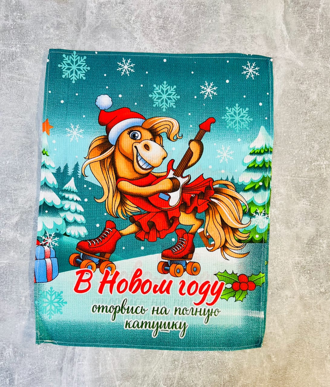 фото полотенце"символ года" размер 40/60см без выбора оптом